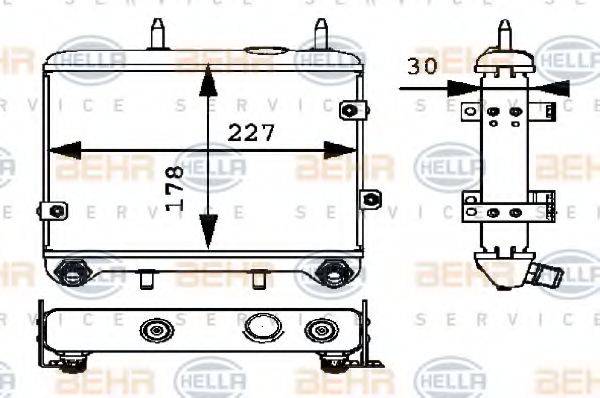 BEHR HELLA SERVICE 8MO376725231 масляный радиатор, двигательное масло