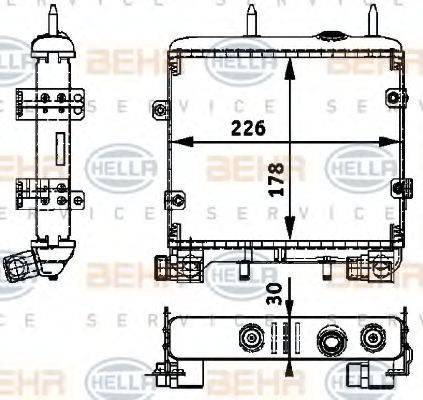 BEHR HELLA SERVICE 8MO376725281 масляный радиатор, двигательное масло