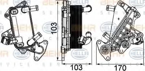 BEHR HELLA SERVICE 8MO376725311 Масляный радиатор, автоматическая коробка передач