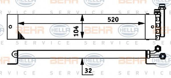 BEHR HELLA SERVICE 8MO376725341 масляный радиатор, двигательное масло