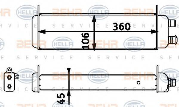 BEHR HELLA SERVICE 8MO376725711 масляный радиатор, двигательное масло