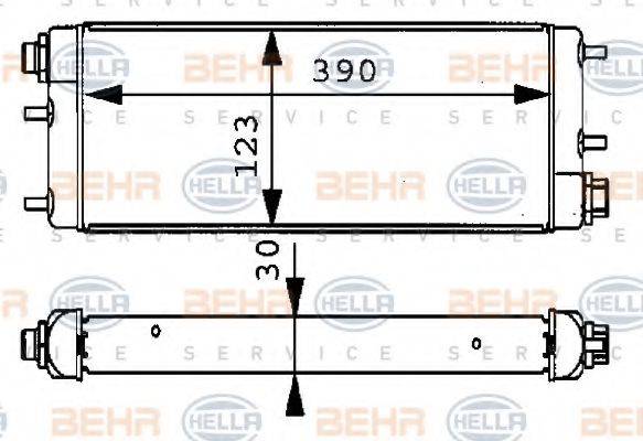 BEHR HELLA SERVICE 8MO376725761 Масляный радиатор, автоматическая коробка передач