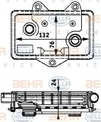 BEHR HELLA SERVICE 8MO376726051 масляный радиатор, двигательное масло