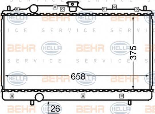 BEHR HELLA SERVICE 8MK376726611 Радиатор, охлаждение двигателя