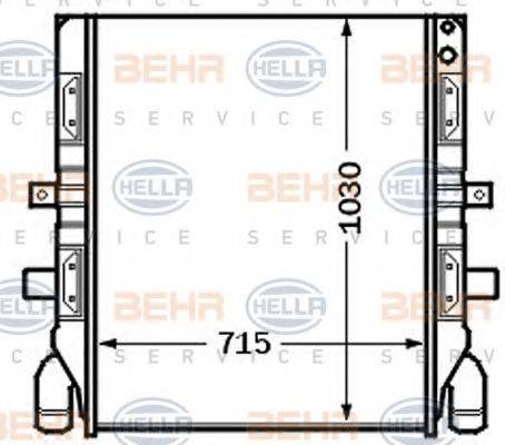 BEHR HELLA SERVICE 8MK376726661 Радиатор, охлаждение двигателя