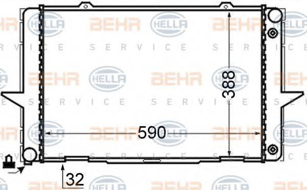 BEHR HELLA SERVICE 8MK376726711 Радиатор, охлаждение двигателя
