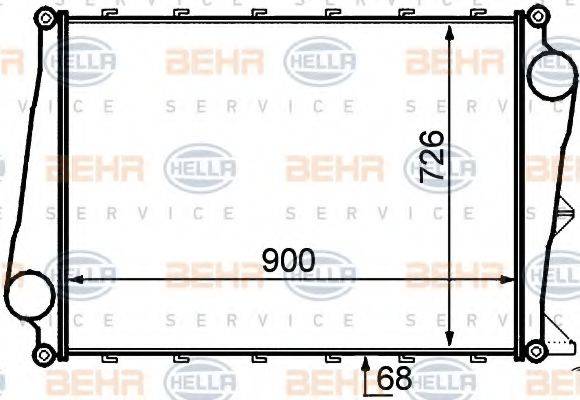 BEHR HELLA SERVICE 8ML376727551 Интеркулер