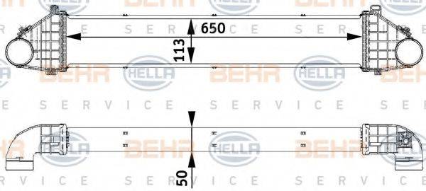 BEHR HELLA SERVICE 8ML376729541 Интеркулер