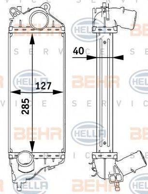 BEHR HELLA SERVICE 8ML376729551 Интеркулер