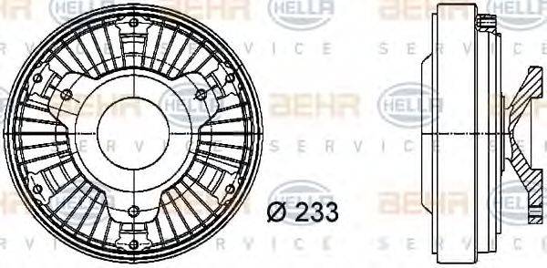 BEHR HELLA SERVICE 8MV376730061 Сцепление, вентилятор радиатора