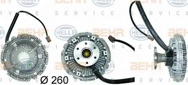 BEHR HELLA SERVICE 8MV376730111 Сцепление, вентилятор радиатора