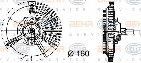 BEHR HELLA SERVICE 8MV376731131 Сцепление, вентилятор радиатора