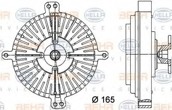 BEHR HELLA SERVICE 8MV376732171 Сцепление, вентилятор радиатора