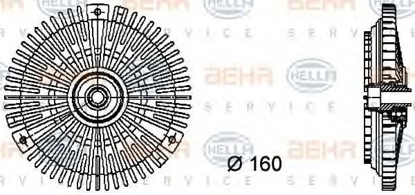 BEHR HELLA SERVICE 8MV376732261 Сцепление, вентилятор радиатора