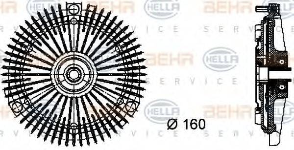 BEHR HELLA SERVICE 8MV376732331 Сцепление, вентилятор радиатора