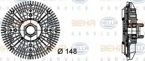 BEHR HELLA SERVICE 8MV376732411 Сцепление, вентилятор радиатора