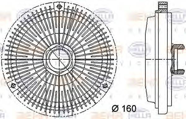 BEHR HELLA SERVICE 8MV376733011 Сцепление, вентилятор радиатора