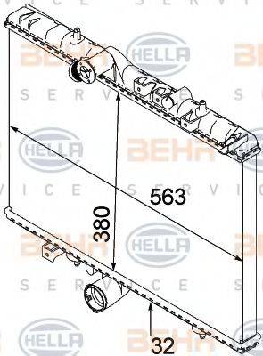 BEHR HELLA SERVICE 8MK376745071 Радиатор, охлаждение двигателя