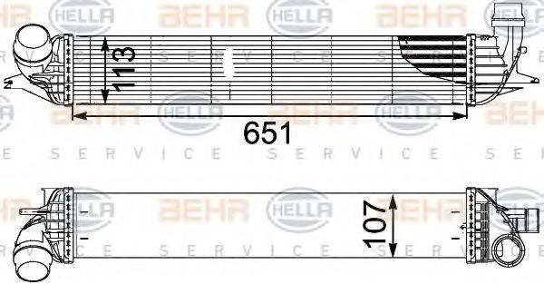 BEHR HELLA SERVICE 8ML376745241 Интеркулер