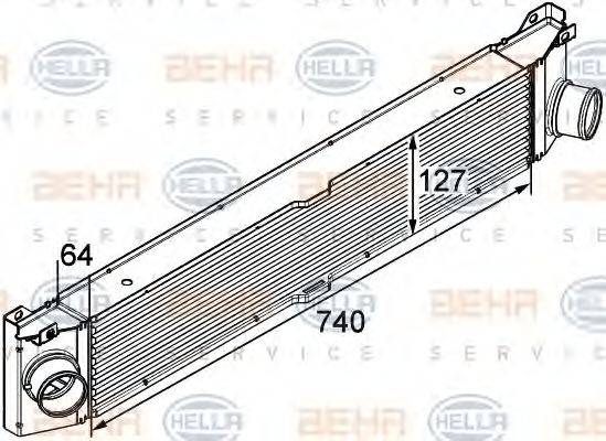 BEHR HELLA SERVICE 8ML376746021 Интеркулер