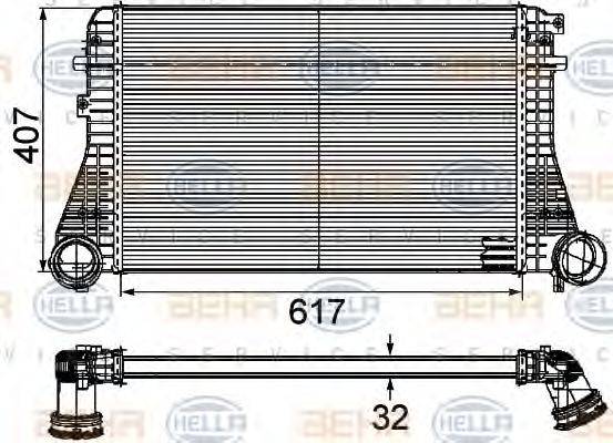 BEHR HELLA SERVICE 8ML376746201 Интеркулер