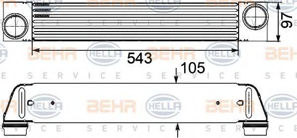 BEHR HELLA SERVICE 8ML376746461 Интеркулер