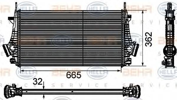 BEHR HELLA SERVICE 8ML376746481 Интеркулер