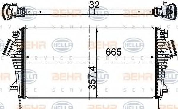 BEHR HELLA SERVICE 8ML376746484 Интеркулер