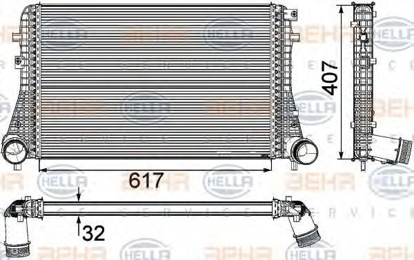 BEHR HELLA SERVICE 8ML376746741 Интеркулер