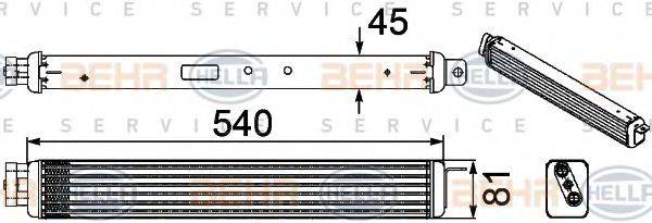 BEHR HELLA SERVICE 8MO376747211 масляный радиатор, двигательное масло