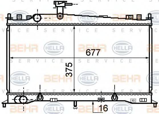 BEHR HELLA SERVICE 8MK376750271 Радиатор, охлаждение двигателя