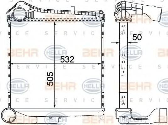 BEHR HELLA SERVICE 8ML376751201 Интеркулер