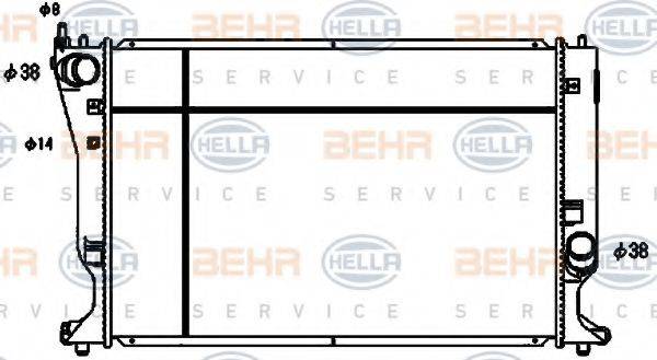 BEHR HELLA SERVICE 8MK376753741 Радиатор, охлаждение двигателя