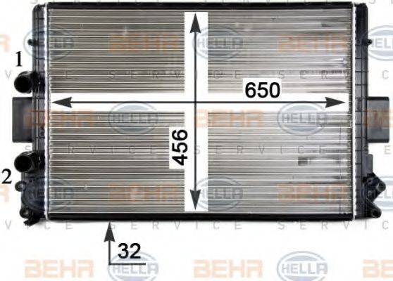 BEHR HELLA SERVICE 8MK376754391 Радиатор, охлаждение двигателя