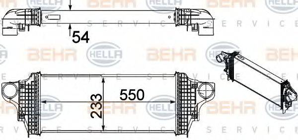 BEHR HELLA SERVICE 8ML376754611 Интеркулер