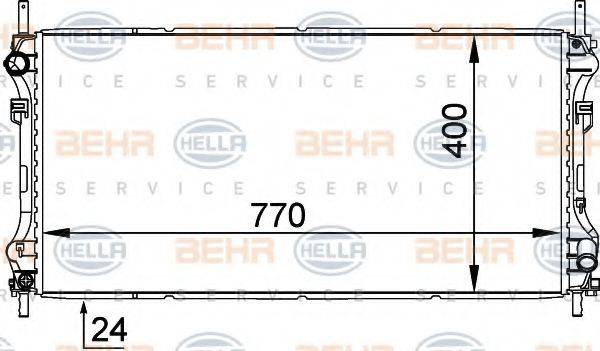 BEHR HELLA SERVICE 8MK376755321 Радиатор, охлаждение двигателя