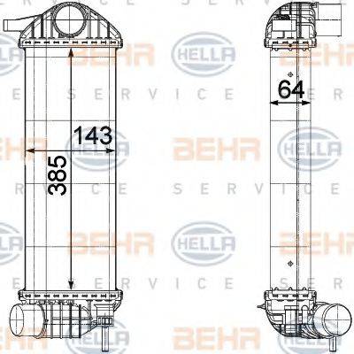 BEHR HELLA SERVICE 8ML376755541 Интеркулер