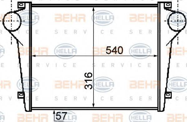 BEHR HELLA SERVICE 8ML376755781 Интеркулер