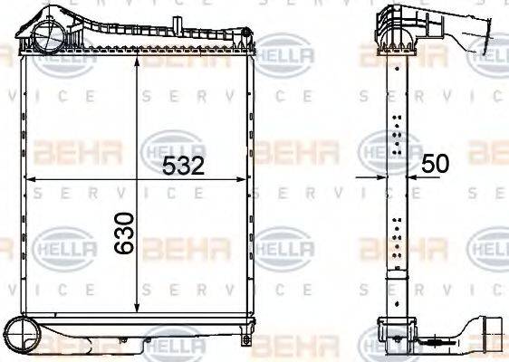 BEHR HELLA SERVICE 8ML376756091 Интеркулер