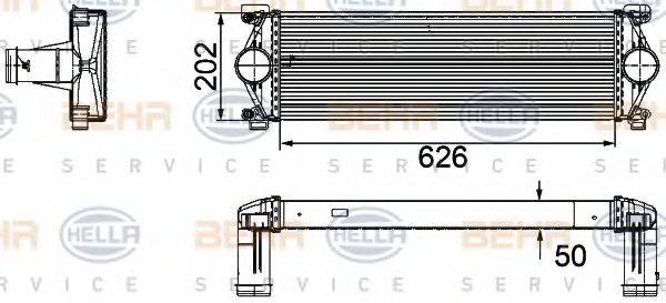 BEHR HELLA SERVICE 8ML376756121 Интеркулер