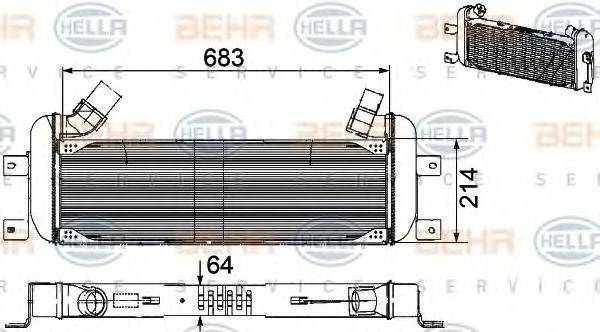 BEHR HELLA SERVICE 8ML376756191 Радиатор, рециркуляция ОГ