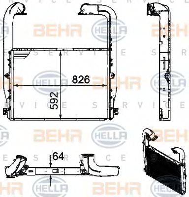 BEHR HELLA SERVICE 8ML376756201 Интеркулер