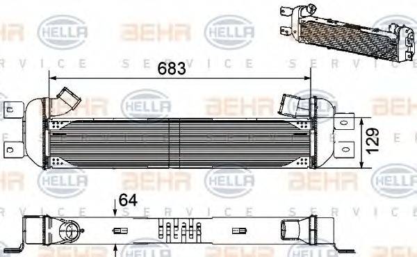 BEHR HELLA SERVICE 8ML376756211 Радиатор, рециркуляция ОГ