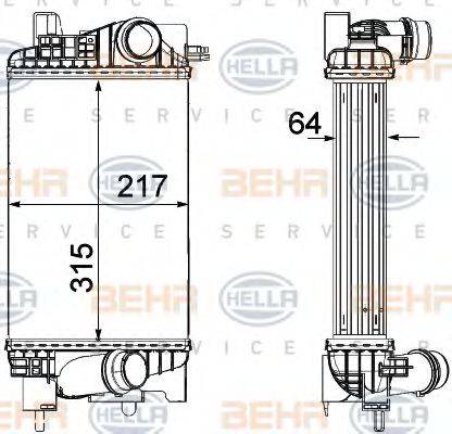 BEHR HELLA SERVICE 8ML376756421 Интеркулер