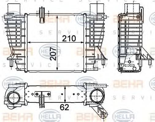 BEHR HELLA SERVICE 8ML376756621 Интеркулер