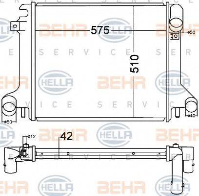 BEHR HELLA SERVICE 8MK376758021 Радиатор, охлаждение двигателя