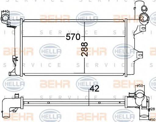 BEHR HELLA SERVICE 8MK376758031 Радиатор, охлаждение двигателя