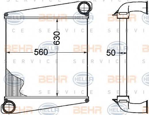 BEHR HELLA SERVICE 8ML376758191 Интеркулер