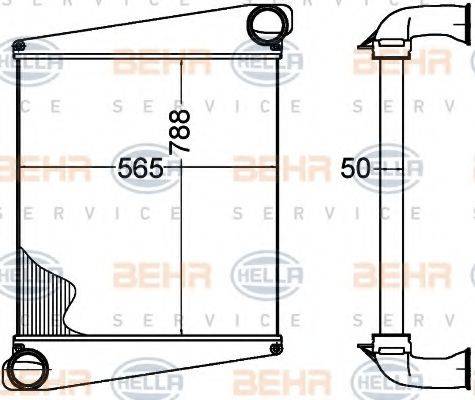 BEHR HELLA SERVICE 8ML376758211 Интеркулер