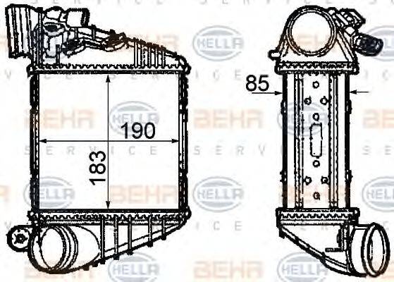 BEHR HELLA SERVICE 8ML376760591 Интеркулер